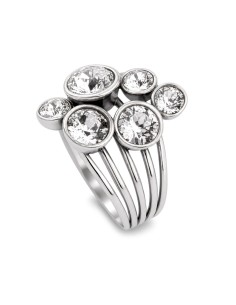 Silver ring with Swarovski crystals PK 1963