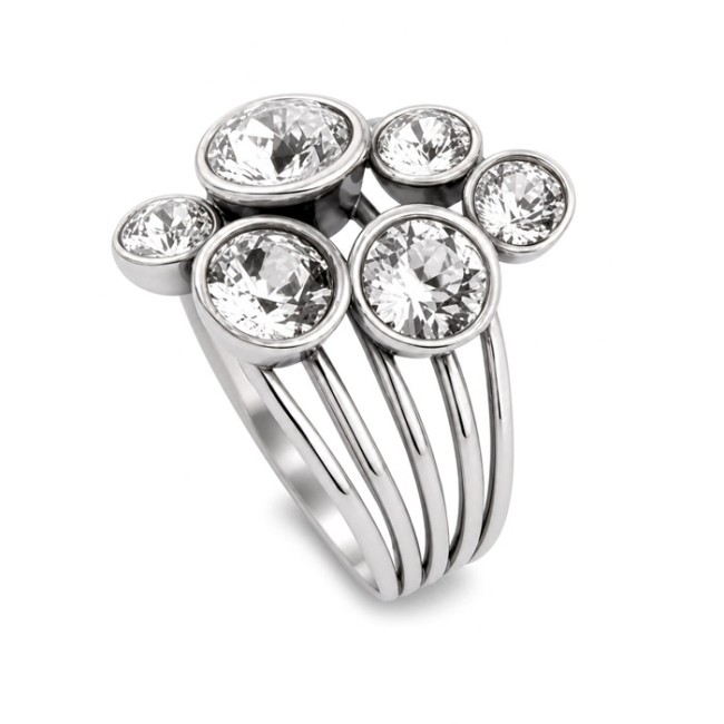 Silver ring with Swarovski crystals PK 1963