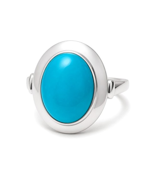 Srebrny pierścionek z chalcedonem – naturalny niebieski kamień, srebro 925 PK 1954 chalcedon
