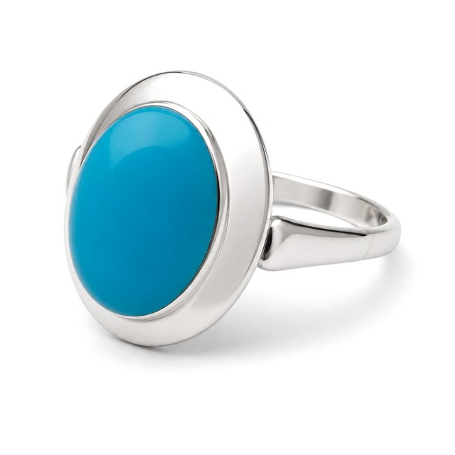 Srebrny pierścionek z chalcedonem – naturalny niebieski kamień, srebro 925 PK 1954 chalcedon|Polcaratdesign.pl Biżuteria