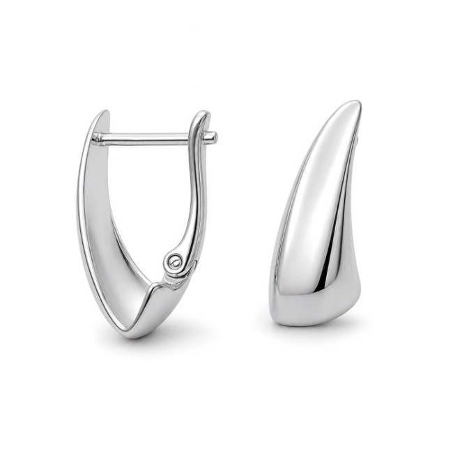 copy of Rhodium plated silver earrings K3 1180