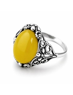copy of Silver ring with amber PK 1661