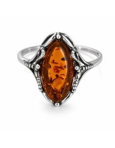 Classic design of a ring with coral. Large selection of jewelry with natural stones only at Polcarat Design! 2