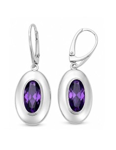 Silver earrings with cubic zirconia K 1792