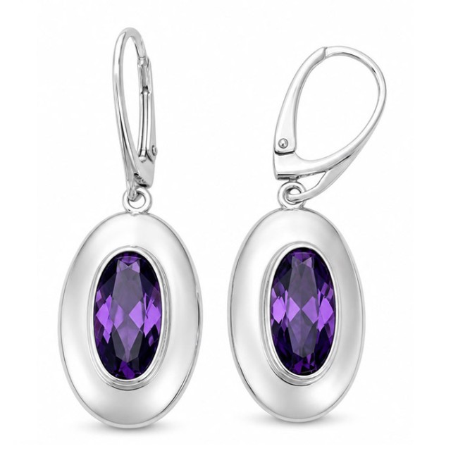 Silver earrings with cubic zirconia K 1792