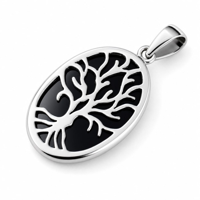 Silver pendant swarovski crystal 2001