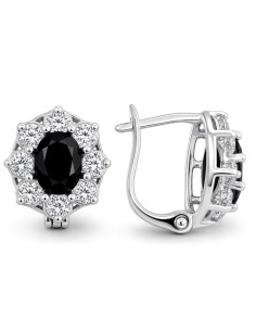 Silver earrings with zircons K 1627