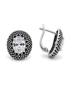 Silver earrings with Swarovski crystals K3 2093