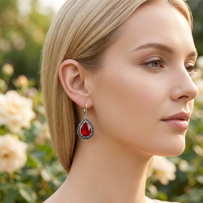 K 2087 Silver Crystal Earrings