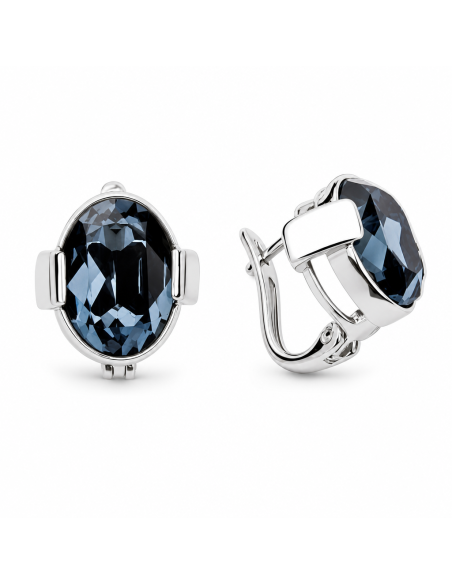 Silver earrings with crystals K3 1789