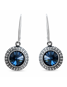 Silver earrings with crystals K 1850