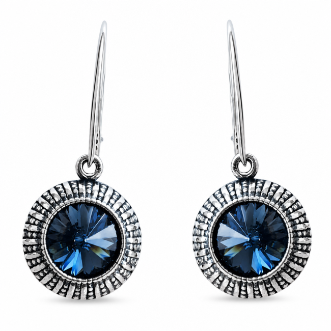 Silver earrings with crystals K 1850