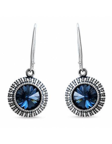 Silver earrings with crystals K 1850