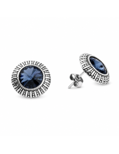Silver earrings with crystal KST 1850