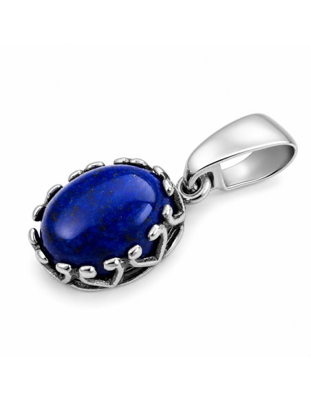 Srebrny wisiorek z lapis lazuli 925 – mały elegancki model w 2131