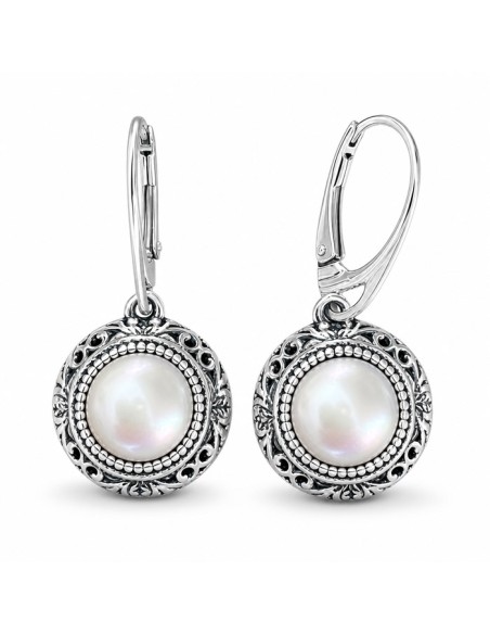 Srebrne kolczyki z perłami hodowlanymi K-2164 | Eleganckie srebro 925