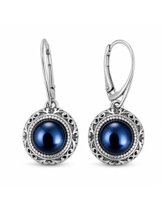 copy of Silver oxidized pearl earrings K 1726