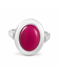 Silver ring with rose quartz from Polcarat Design!