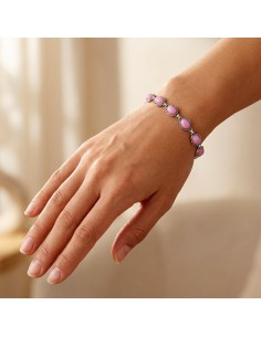 Oxidized silver bracelet with crystal L 2092 Polcarat Design 2
