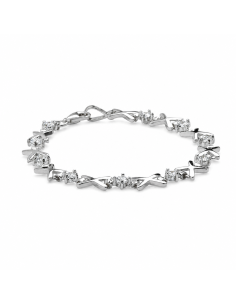 Silver bracelet with zircons L 373