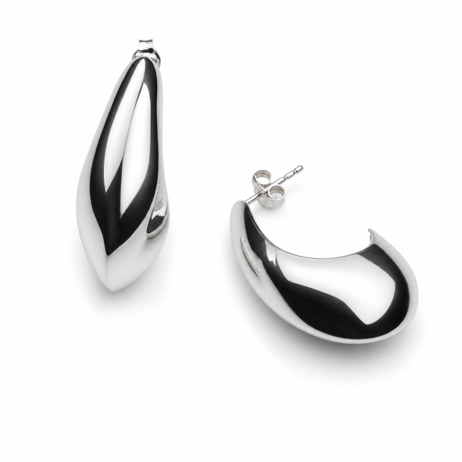 Silver earrings K 61