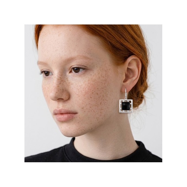 Swarovski K 987 Silver Crystal Earrings