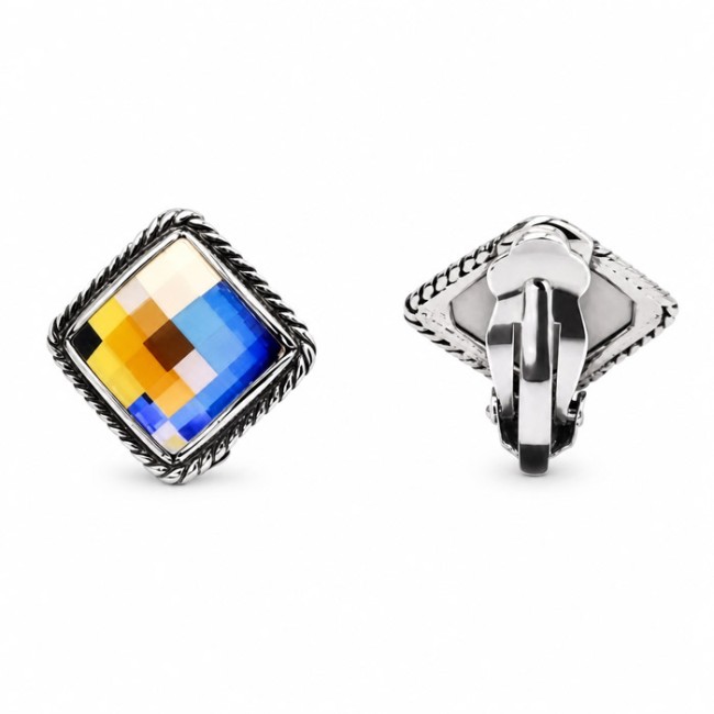 Swarovski silver clips 1587