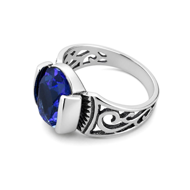 Silver ring with crystal PK 2128 Polcarat Design