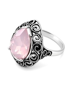 Silver Ring with Crystal Chrysolite Opal White Opal Pacific Opal