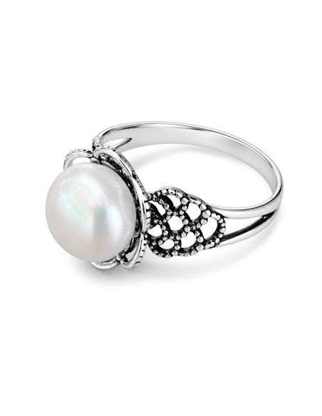 Silver ring with pearl PK 1842