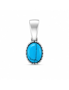 Rhodium-plated silver pendant Swarovski crystal in 2092 Polcarat Design 2