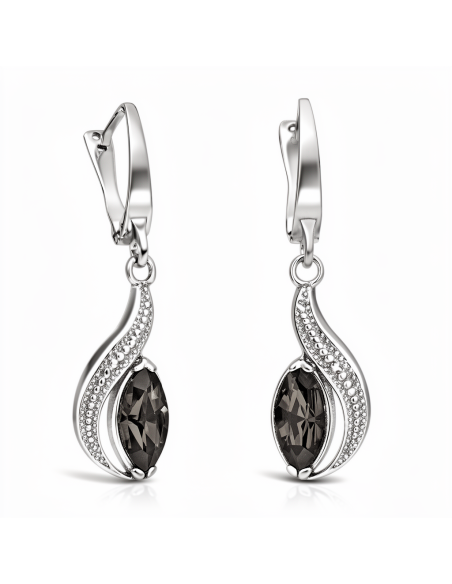 Swarovski K 1903 oxidized silver earrings
