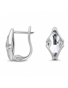Srebrne kolczyki Swarovski Crystal 925 – subtelne romby