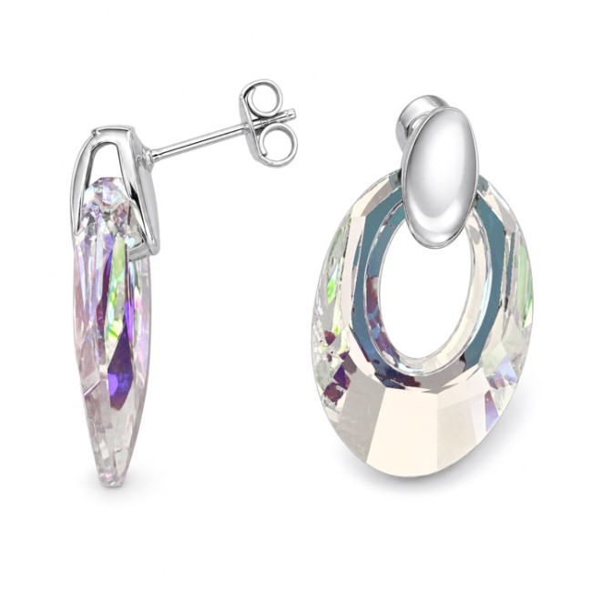 Silver Swarovski earrings K1 1533