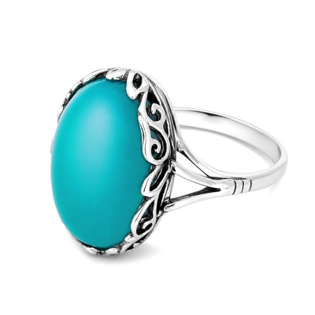 Silver ring with amazonite pk 2134 Polcarat Design
