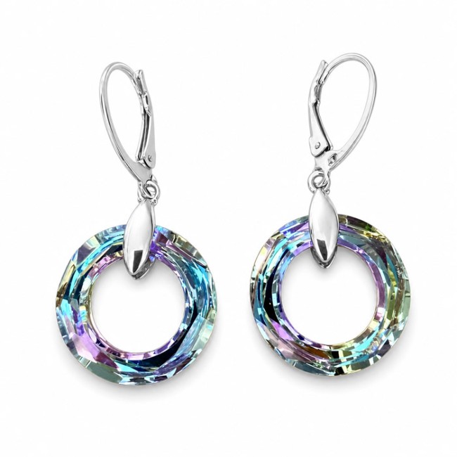 Swarovski K 1502 Crystal Silver Earrings (Large)