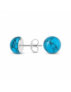 Silver earrings with turquoise K 793 Turquoise