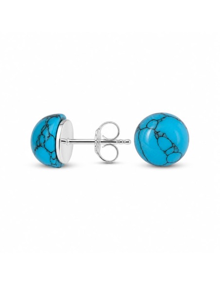 Silver earrings with turquoise K 793 Turquoise