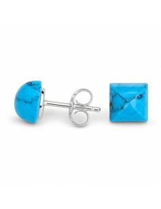 Silver oxidized earrings K 1743 turquoise