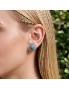 Silver earrings with turquoise K 793 Turquoise 2