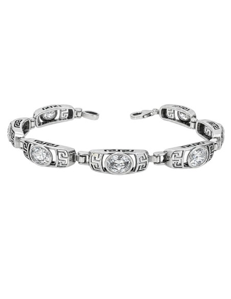 Silver bracelet with zircons L 1519