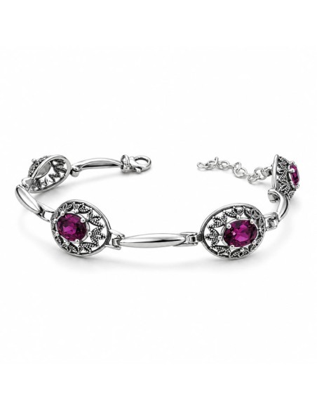 Oxidized silver bracelet L 1672