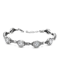 Bracelet silver zircons L 405