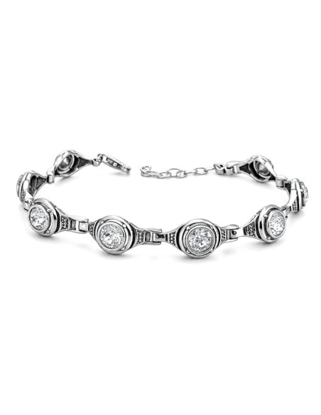 Bracelet silver zircons L 405