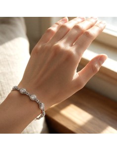 Bracelet silver zircons L 405 2