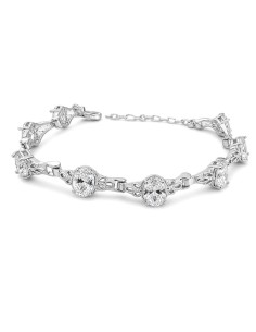 Silver bracelet decorated with cubic zirconia R 954