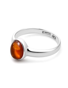 Silver Ring with Amber PA 012 Green