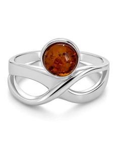 Silver ring with amber PA 006 2