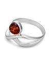Silver ring with amber PA 006