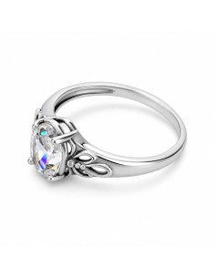 Silver rhodium-plated ring with cubic zirconia PK 2029